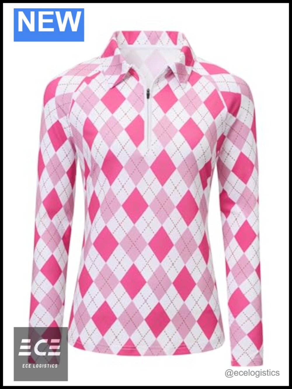 Long Sleeve Golf Polo Shirt Quarter Zip Pullover Collared Athletic Top